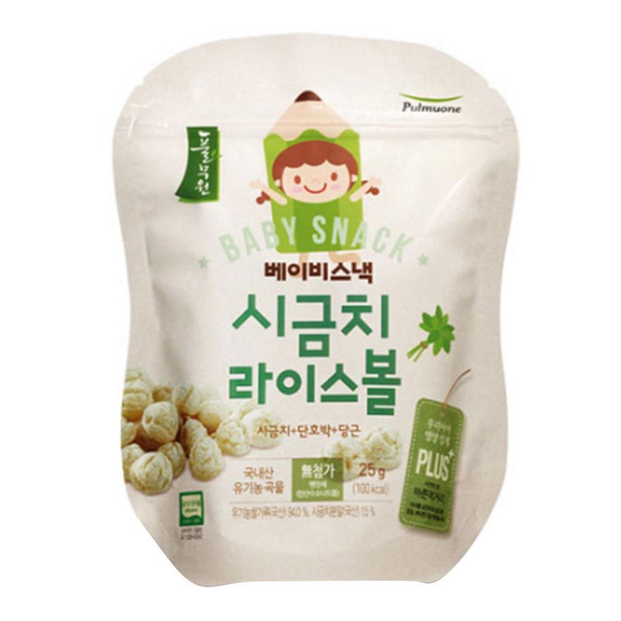 Pulmuone - 有機韓國嬰兒菠菜米波25g