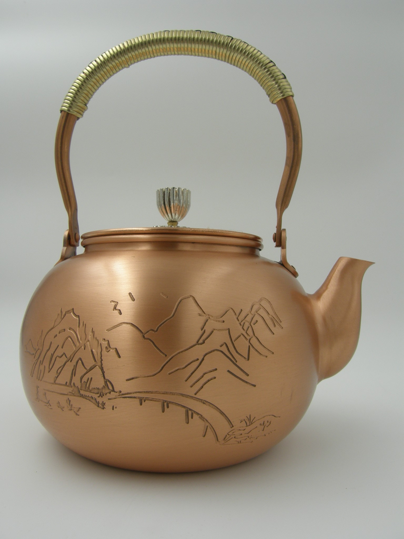 手工圖案銅茶壺
